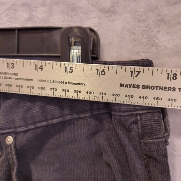 Eddie Bauer Womans 16 black Dark corduroy pants Curvy Fit bootcut Rise 10.5 - Picture 3 of 16